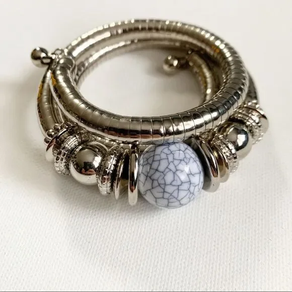 CHUNKY Coil Snake Statement Bracelet - Picture 4 of 5